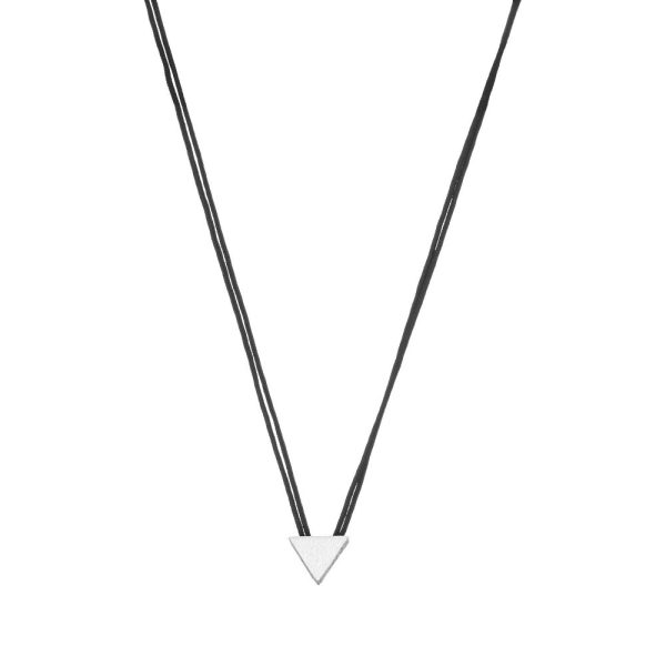 silver925 mix triangle necklace cord silver 2